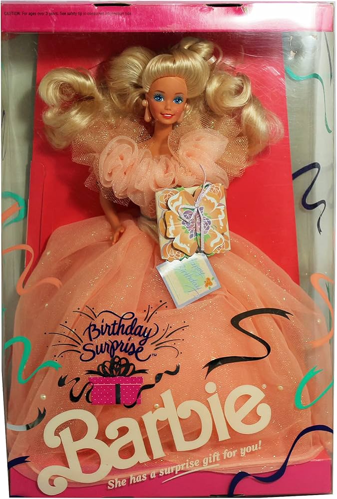 Amazon.co.jp: Birthday Surprise Barbie Doll w Surprise Gift For