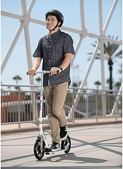 Amazon.com : Razor A6 Kick Scooter - White : Sports & Outdoors
