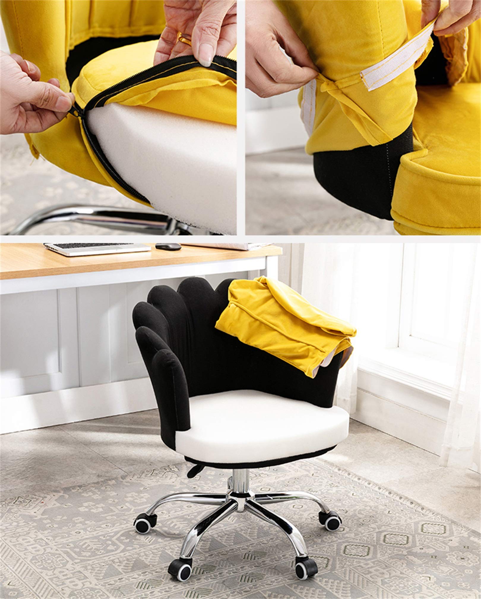 Amazon.co.jp: オフィスチェア、ベルベットオフィスデスクチェア