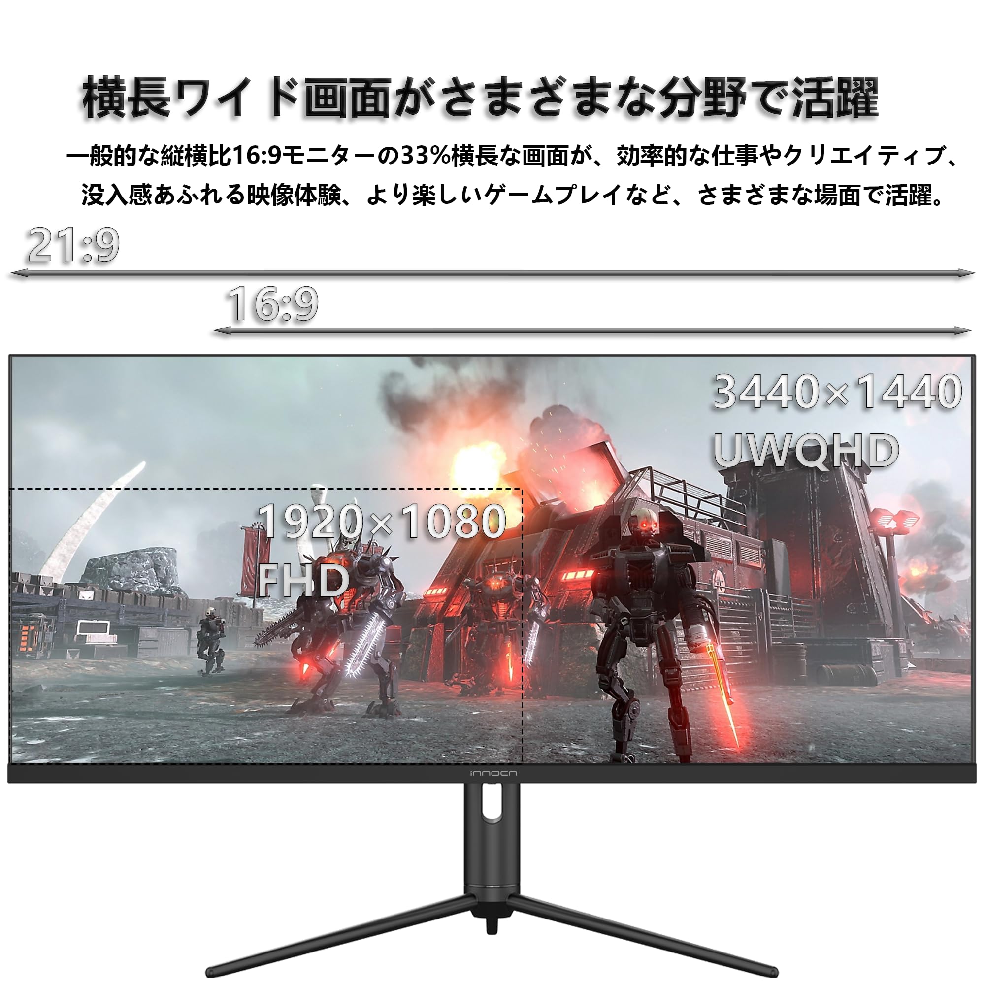 Amazon.co.jp: INNOCN 40インチ ウルトラワイド液晶 ディスプレイ