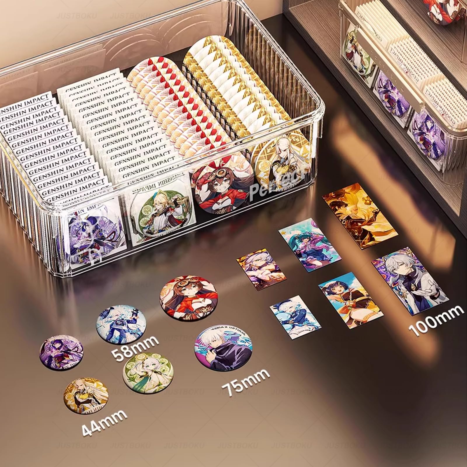 Amazon.co.jp: JUSTBOKU 缶バッジケース 缶バッジ 収納 缶バッジ 収納