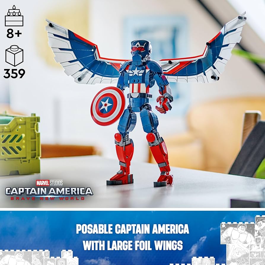 Amazon.com: LEGO Marvel New Captain America Construction Figure