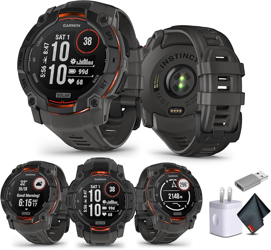 Amazon.com: Garmin Instinct 3 50mm, Solar Charged Display, Rugged