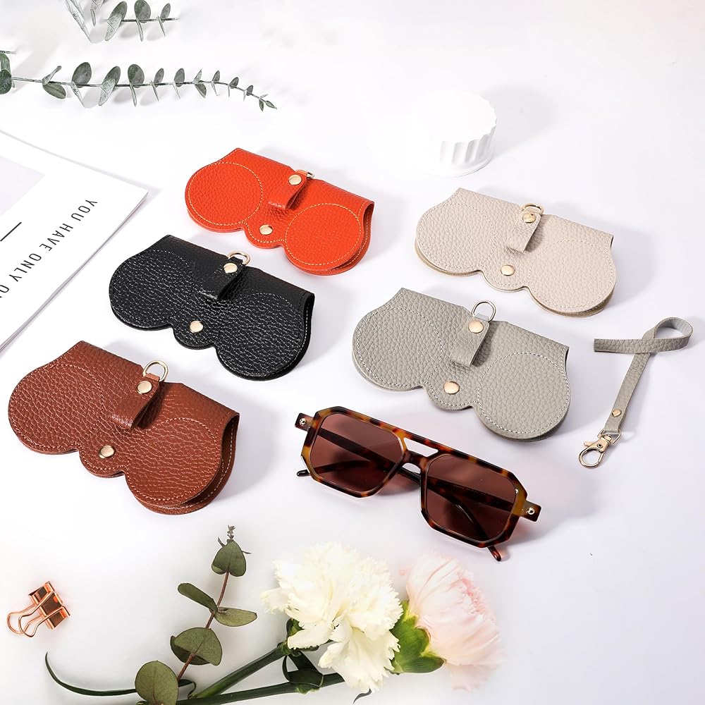 Amazon.com: FEISEDY 2Pack Soft Leather Sunglass Bag, Holder