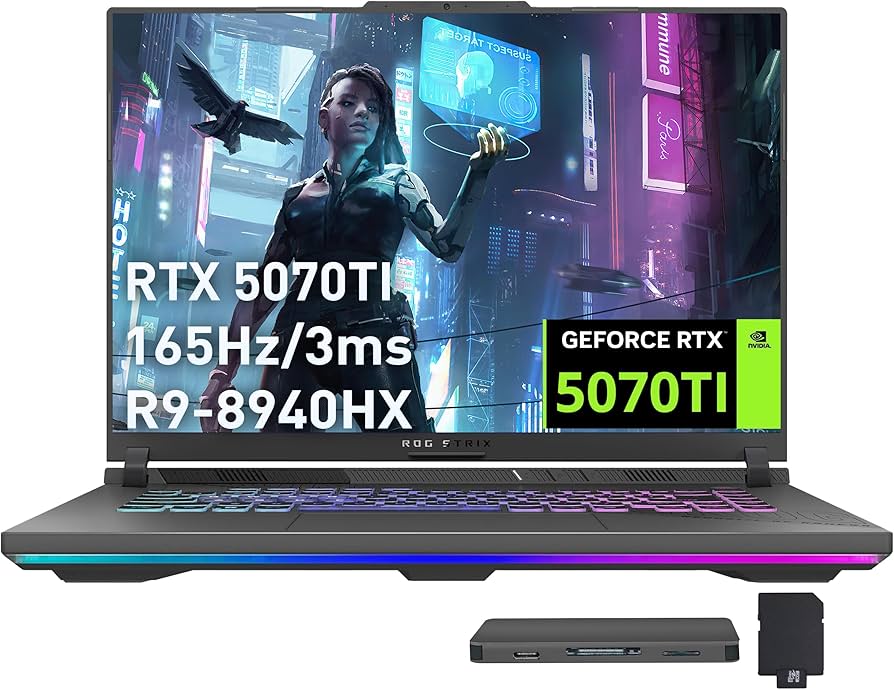 Amazon.com: ASUS ROG Strix G16 Gaming Laptop, GeForce RTX 5070 Ti