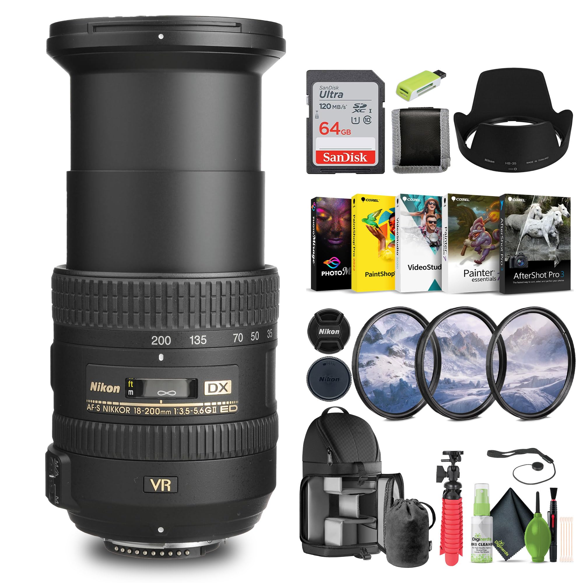 Amazon.com: Nikon AF-S DX NIKKOR 18-200mm f/3.5-5.6G ED VR II Lens