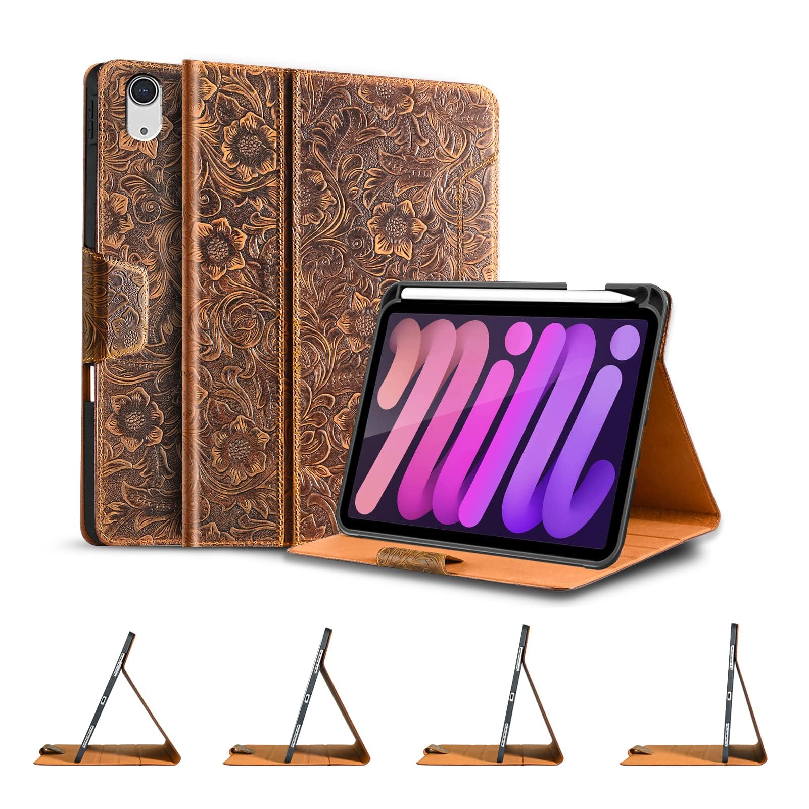 Amazon.co.jp: Gexmil 本革ケース iPad mini 7 (A17 Pro) 2024 / iPad