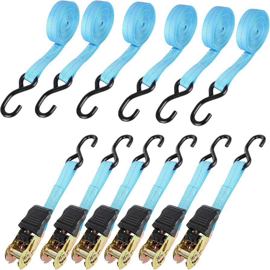 Amazon.co.jp: やぬき 6本セット ラッシングベルト 6m 幅2.5cm