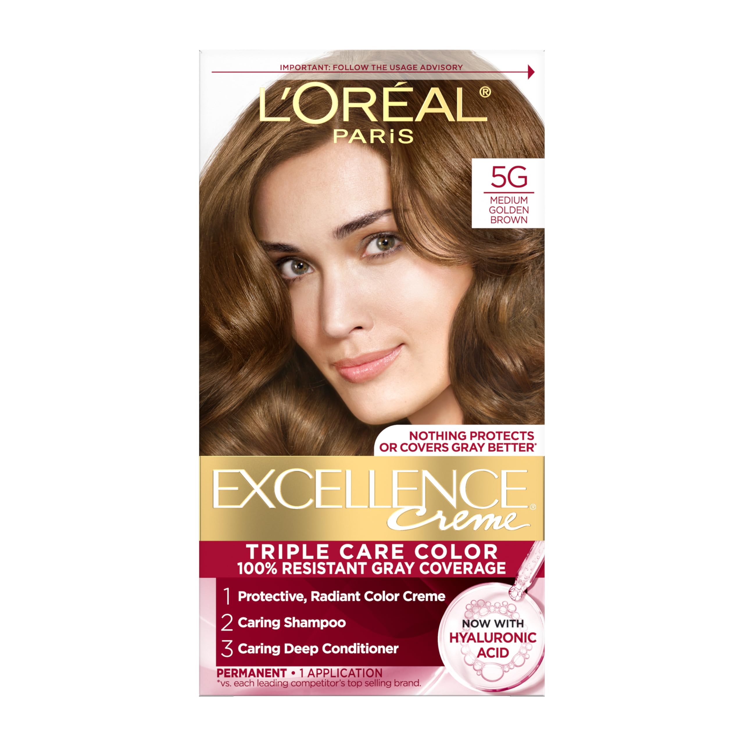 Amazon.com : L'Oreal Paris Excellence Crème Permanent Hair Dye