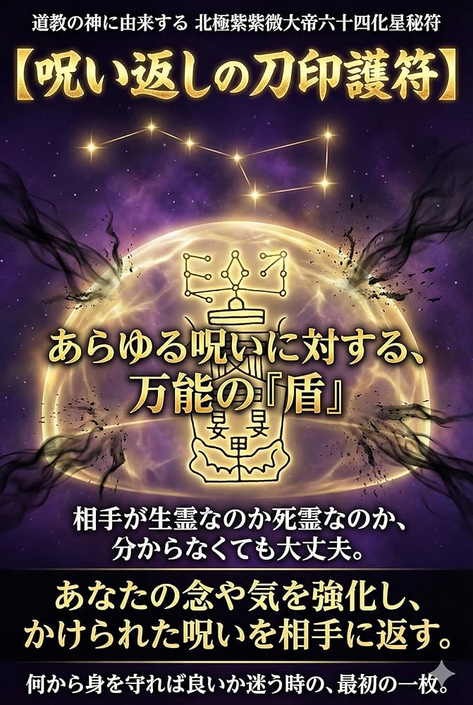 Amazon｜【呪い返し】 陰陽師に伝わる呪い返しの刀印護符 (お守り 呪い