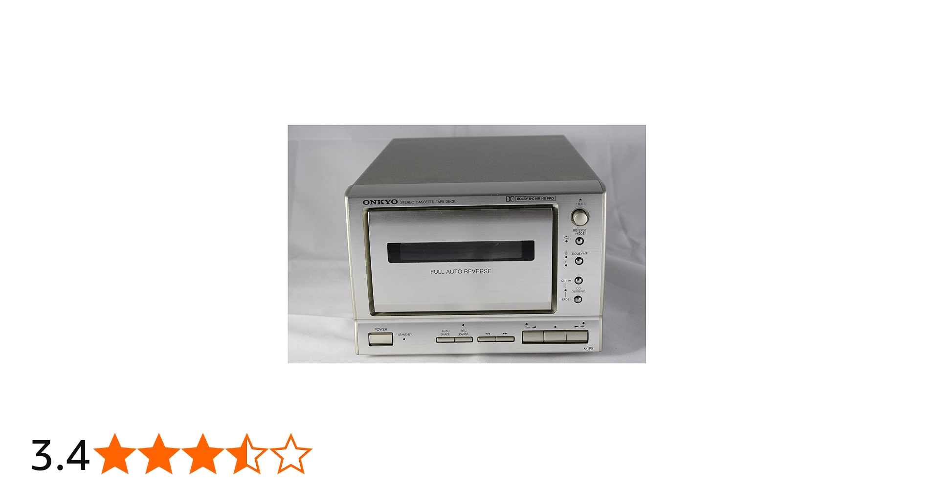Amazon | ONKYO オンキヨー（オンキョー） K-185-S カセットデッキ