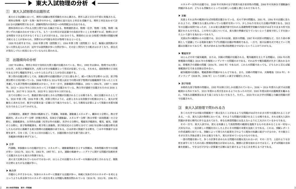Amazon.co.jp: 2025年度用 鉄緑会東大物理問題集 資料・問題篇/解答篇