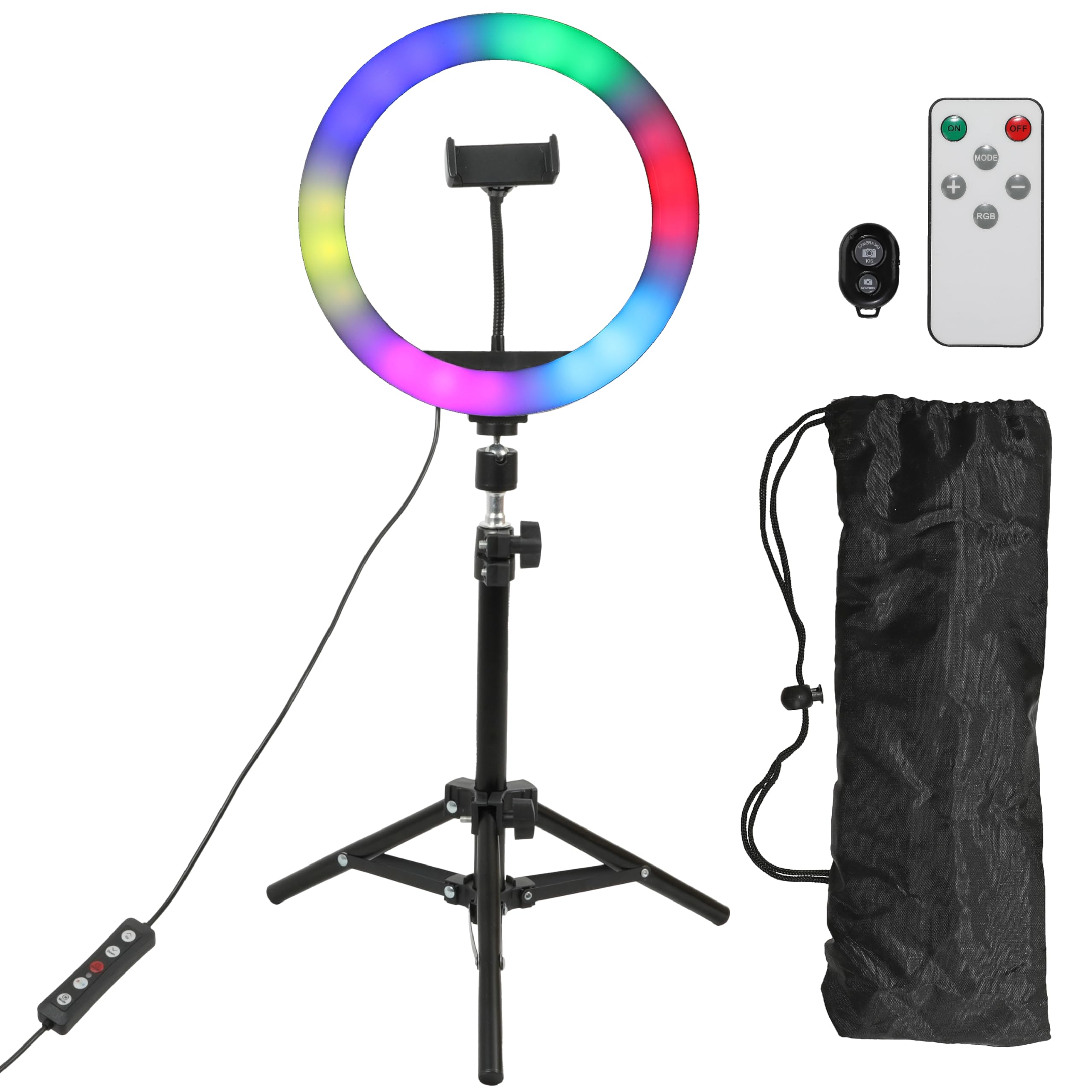 Amazon | [ネセクト] LEDリングライトセット 10インチ(26cm) Bluetooth