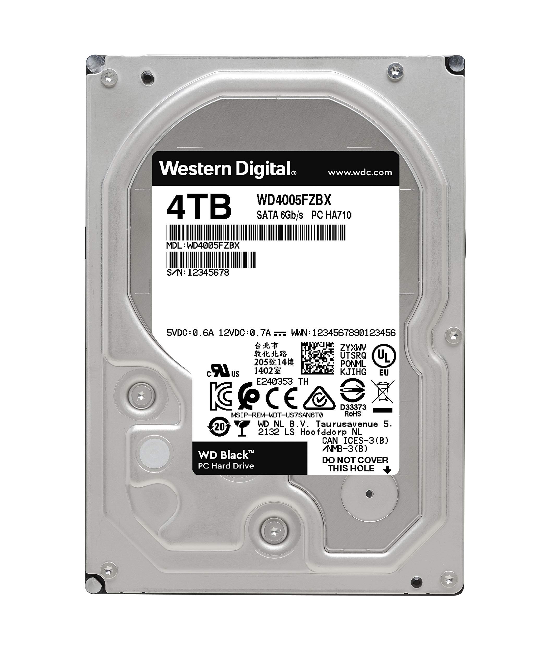 Amazon.com: Western Digital Black WD4005FZBX 4 TB Hard Drive - 3.5