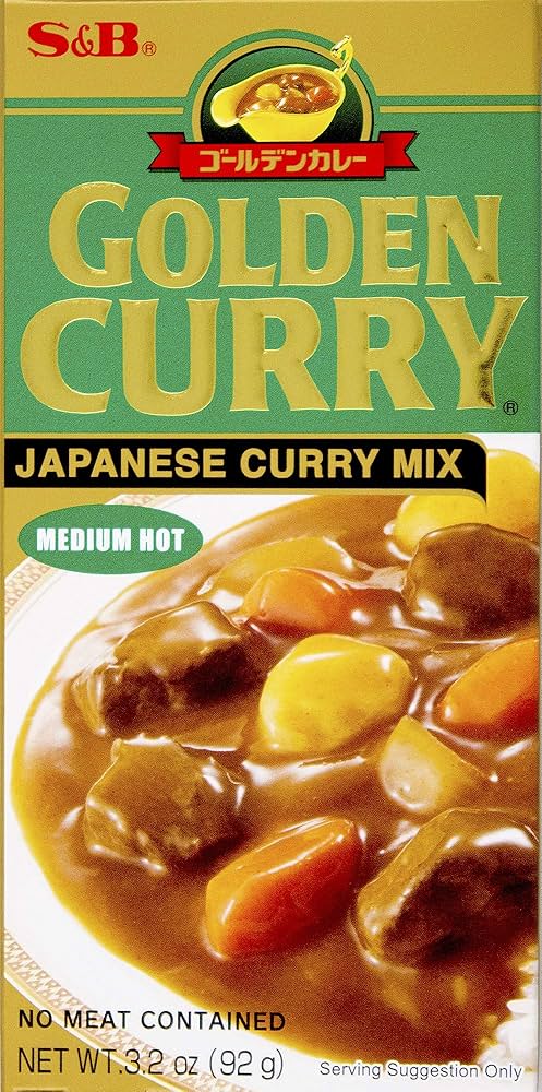 Amazon.com : S&B, Golden Curry Japanese curry Mix, Medium Hot, 3.2