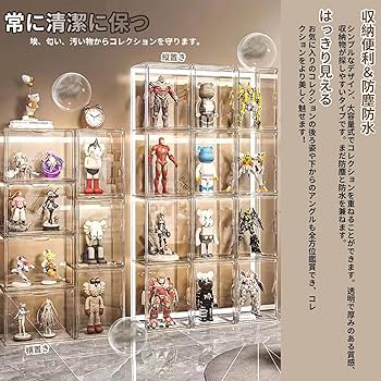 Amazon.co.jp: Yoimize フィギュアケース 36×22×27cm マグネット付き扉