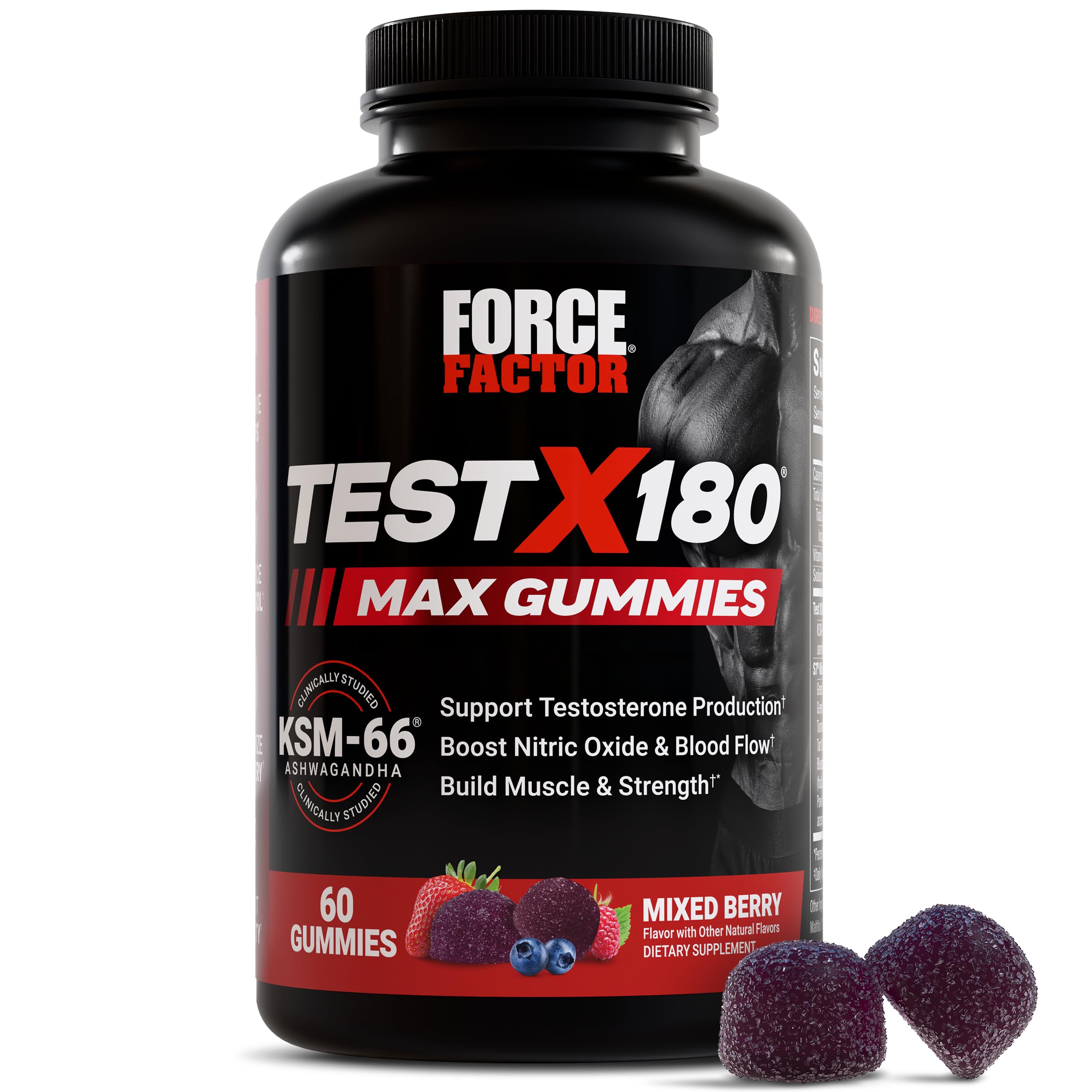 Amazon.com: Force Factor Test X180 Max Gummies, Testosterone