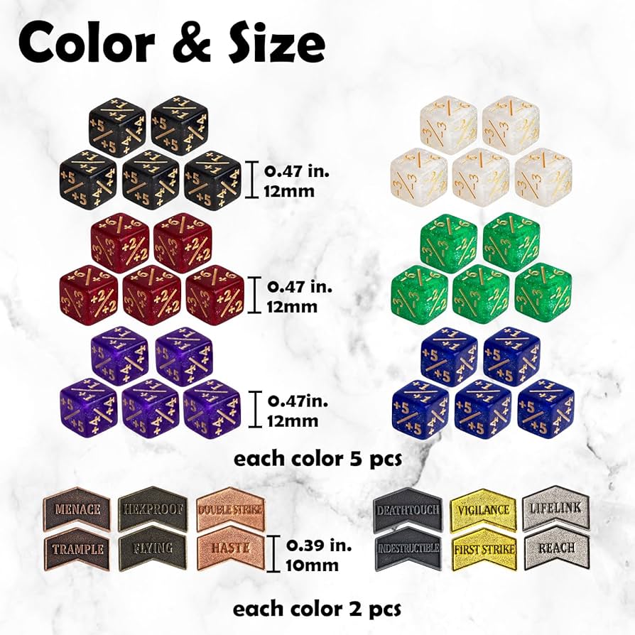 Amazon.co.jp: MTG ダイスカウンター 42個 12mm 能力 キーワード