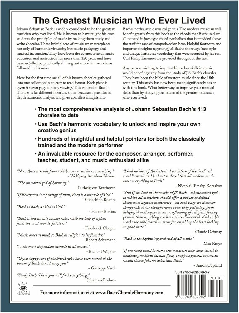 J.S. Bach 413 Chorales: Analyzed: Christopher Czarnecki