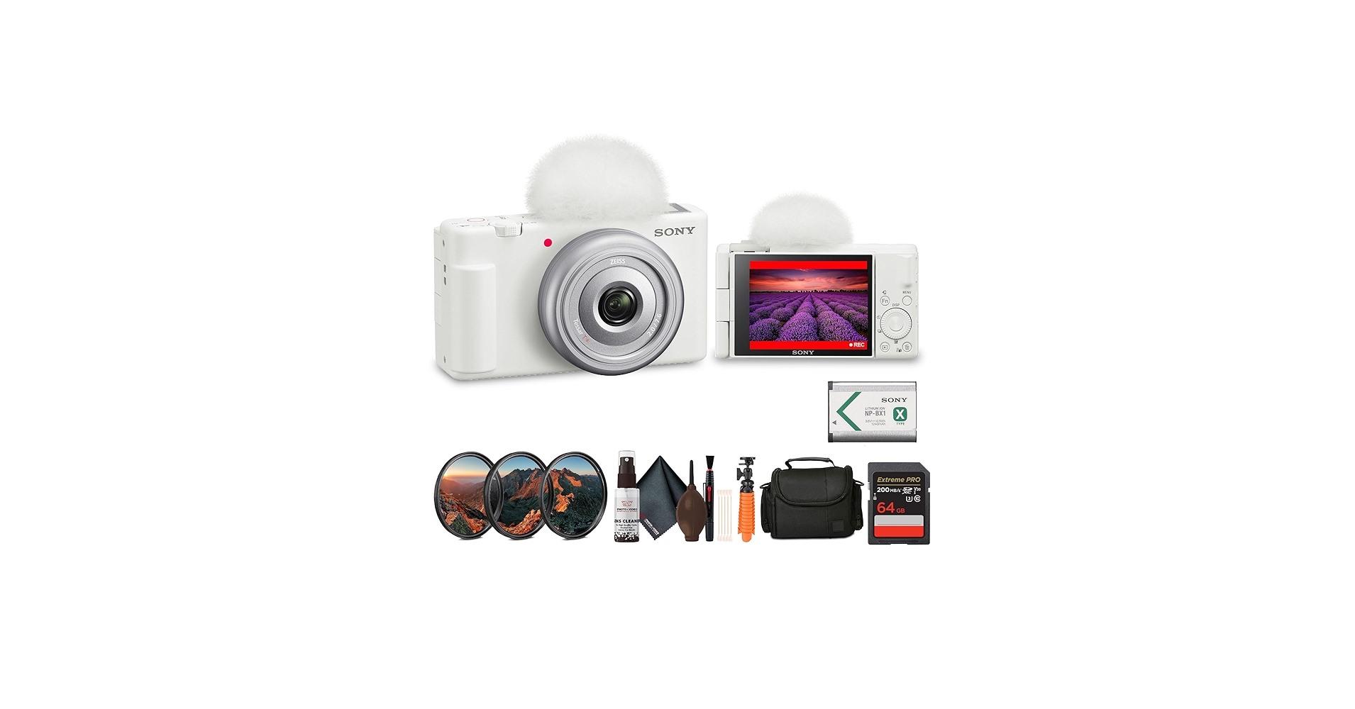 Amazon.com : Sony ZV‑1F/W Vlog Camera in White | 20.1 MP 1‑Inch