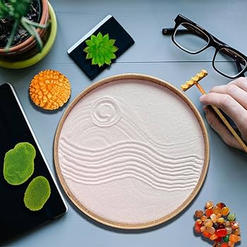 Amazon.com: Threeheng Japanese Zen Garden Kit for Desk, Bamboo