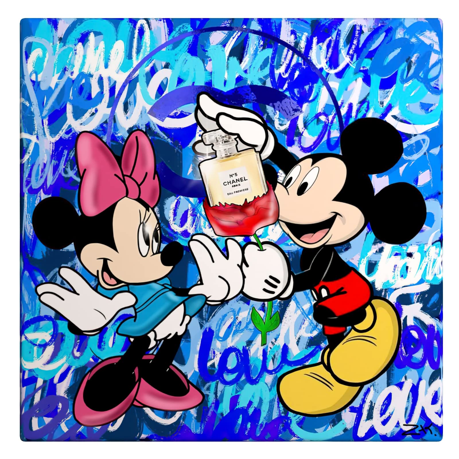 Amazon.co.jp: ミッキー ミニー アートパネル 1枚 飾り絵 漫画 落書き