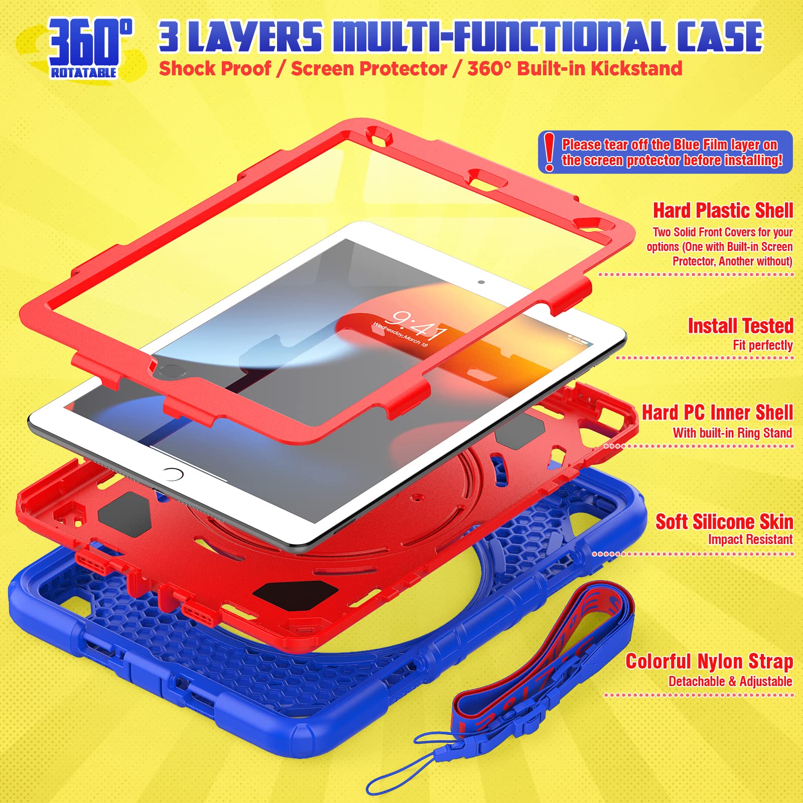 Amazon.co.jp: SEYMAC stock iPad 第9/8/7世代ケース 10.2インチ