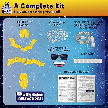 PURPLE LADYBUG PRISMIC Emoji Cool 3D Puzzle Craft Kit - Light-Up