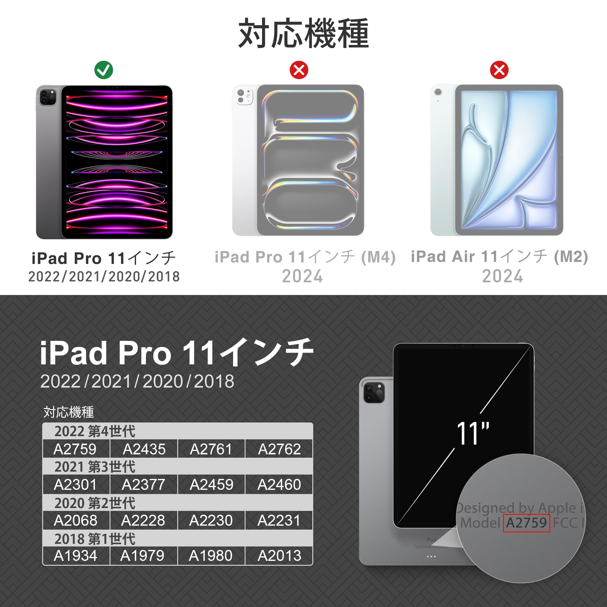 Amazon | KingBlanc iPad Pro 11インチ ケース 第4/3/2/1世代 2022