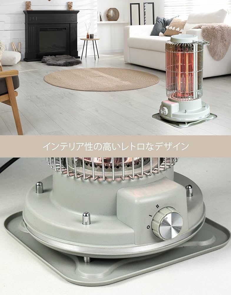 Amazon | [東京Deco] 電気ストーブ レトロ風 カーボン ハイパワー 700W