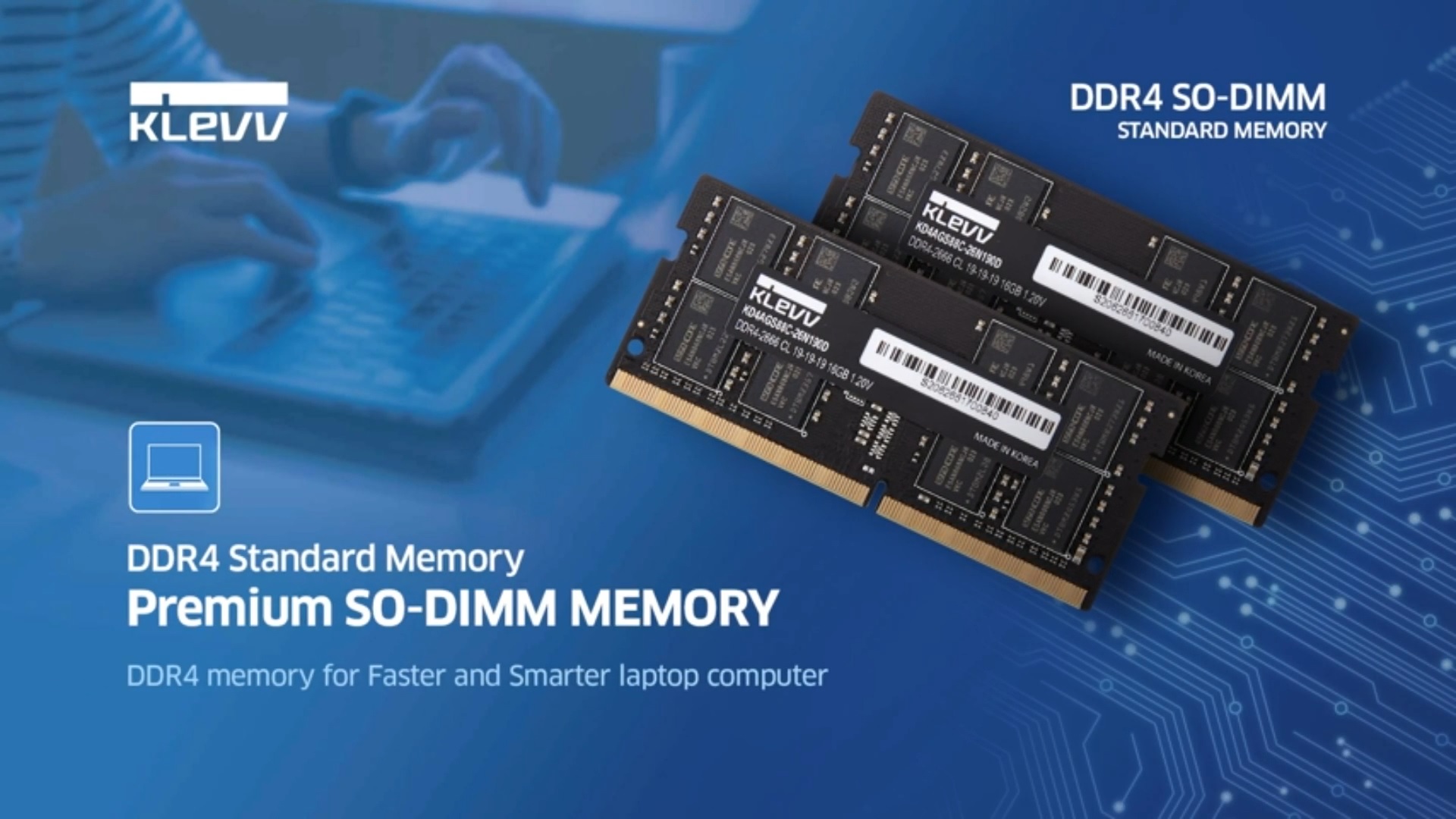 KLEVV DDR4 16GB (1x16GB) 3200MHz CL22 1.2V SODIMM Laptop Ram