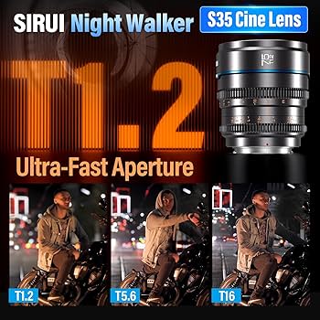 Amazon.com : SIRUI Night Walker 75mm S35 Telephoto Cine Lens, T1.2