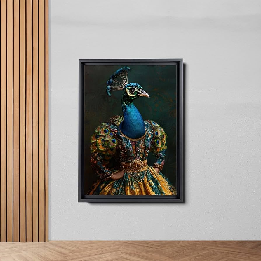 Amazon.com: Fabulous Peacock Portrait, Altered Vintage Peacock