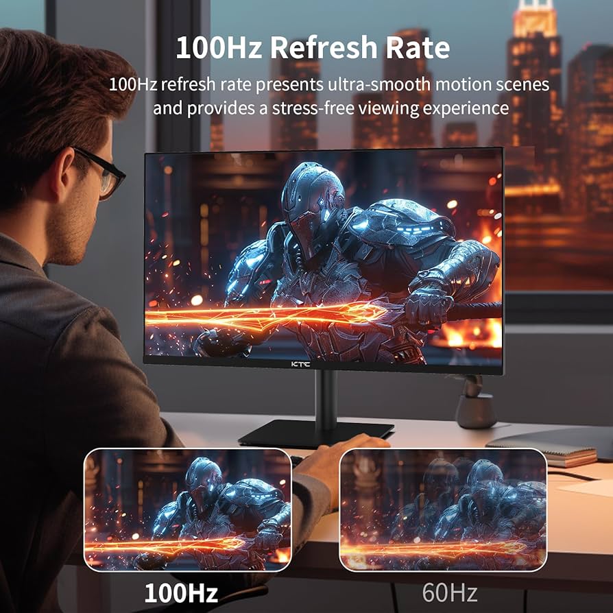 Amazon.com: KTC 27 Inch QHD Computer Monitor, 2K 100Hz IPS Gaming