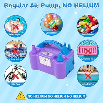 Amazon.com: NuLink Balloon Pump Electric Portable Dual Nozzle Air