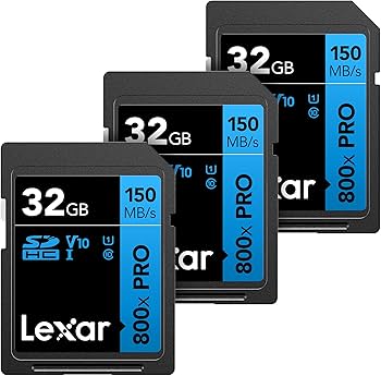 Amazon.com: Lexar 32GB (3-Pack) High-Performance 800x PRO SD Card