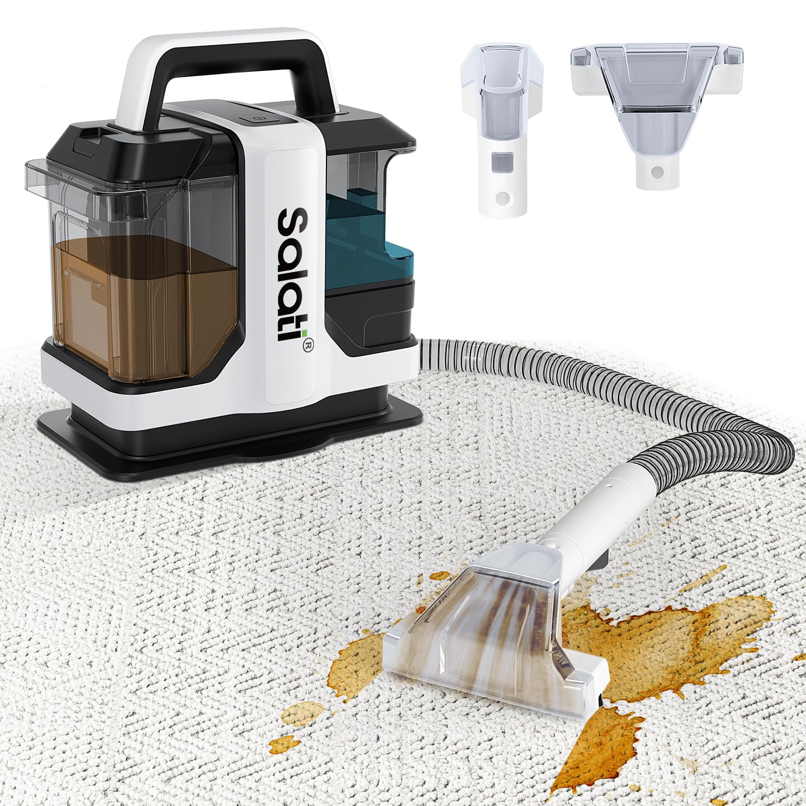 Amazon | 【14KPa強力吸引×スチーム式】SALATI カーペットクリーナー