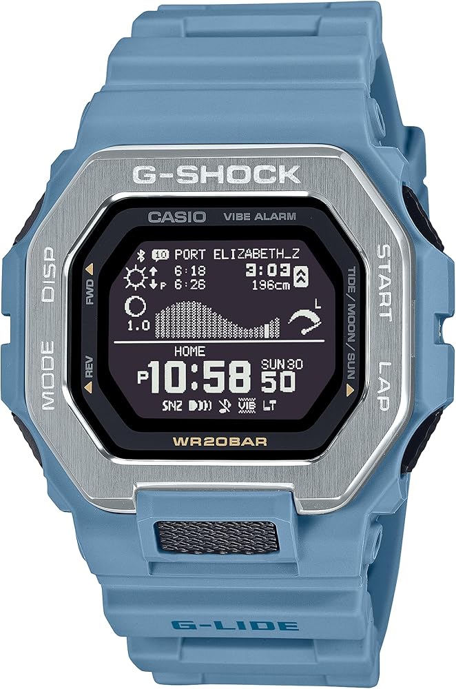 Amazon.com: Casio G-Shock G-Lide - Reloj digital de surf azul