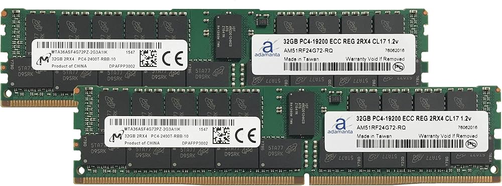 Amazon | Micron元64 GB ( 2 x 32gb )サーバーメモリアップグレードfor