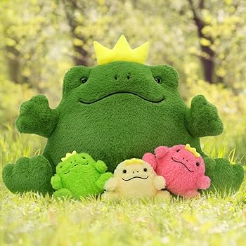 Amazon.co.jp: Tezituor 巨大な王冠 カエルのぬいぐるみ 枕 16.5インチ