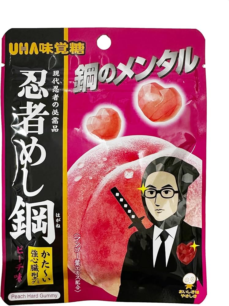 Amazon | 【まとめ買い4袋】忍者めし 鋼 鋼のメンタル ピーチ味 45g×4