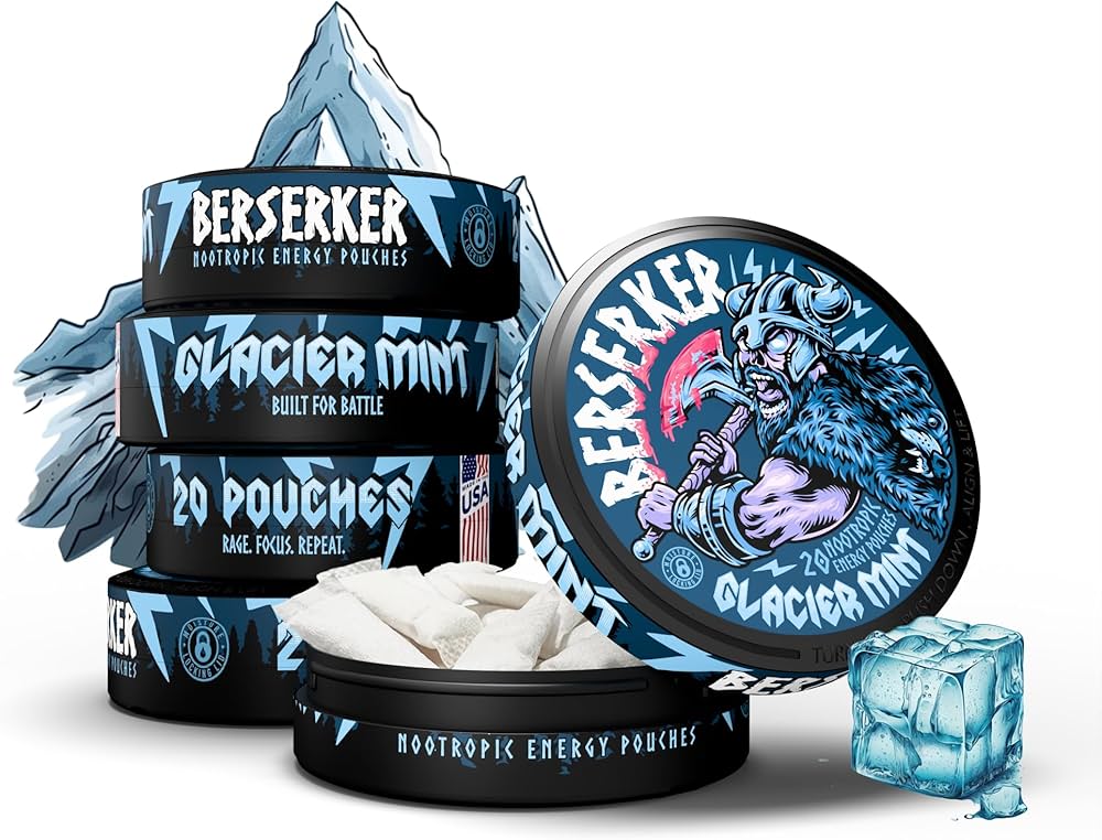 Amazon.com: Berserker Focus Pouches - Glacier Mint - Caffeine