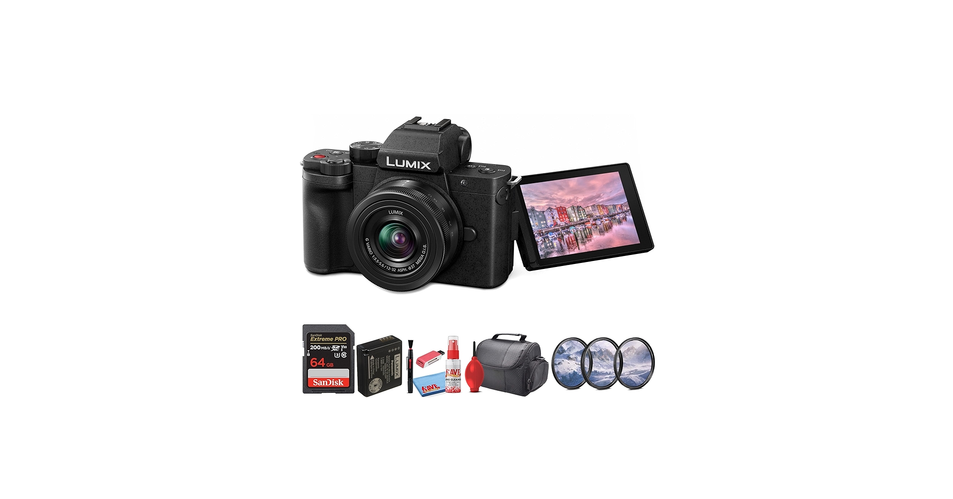 Amazon.com: Panasonic Lumix G100 4K Mirrorless Camera with 12-32mm