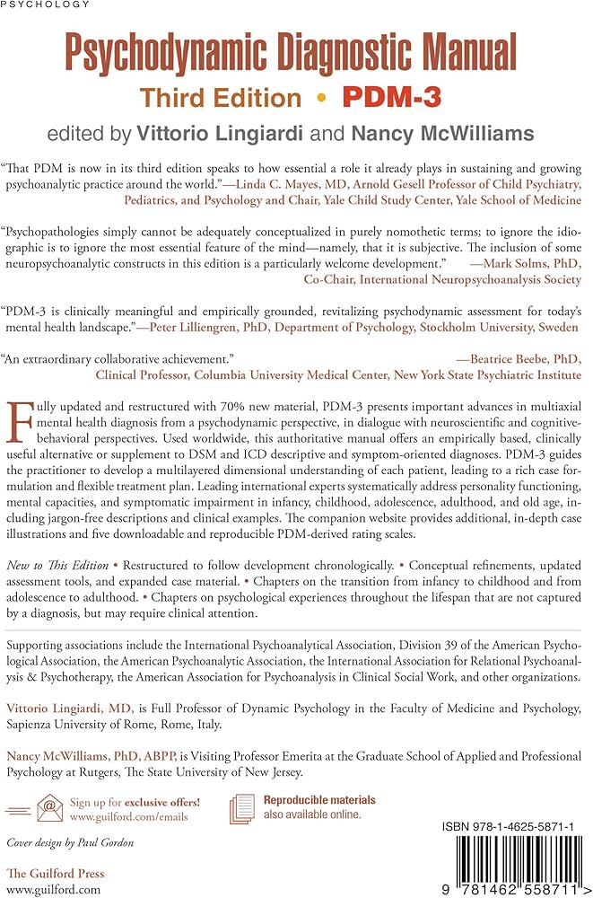 Psychodynamic Diagnostic Manual: PDM-3: 9781462558711: Medicine