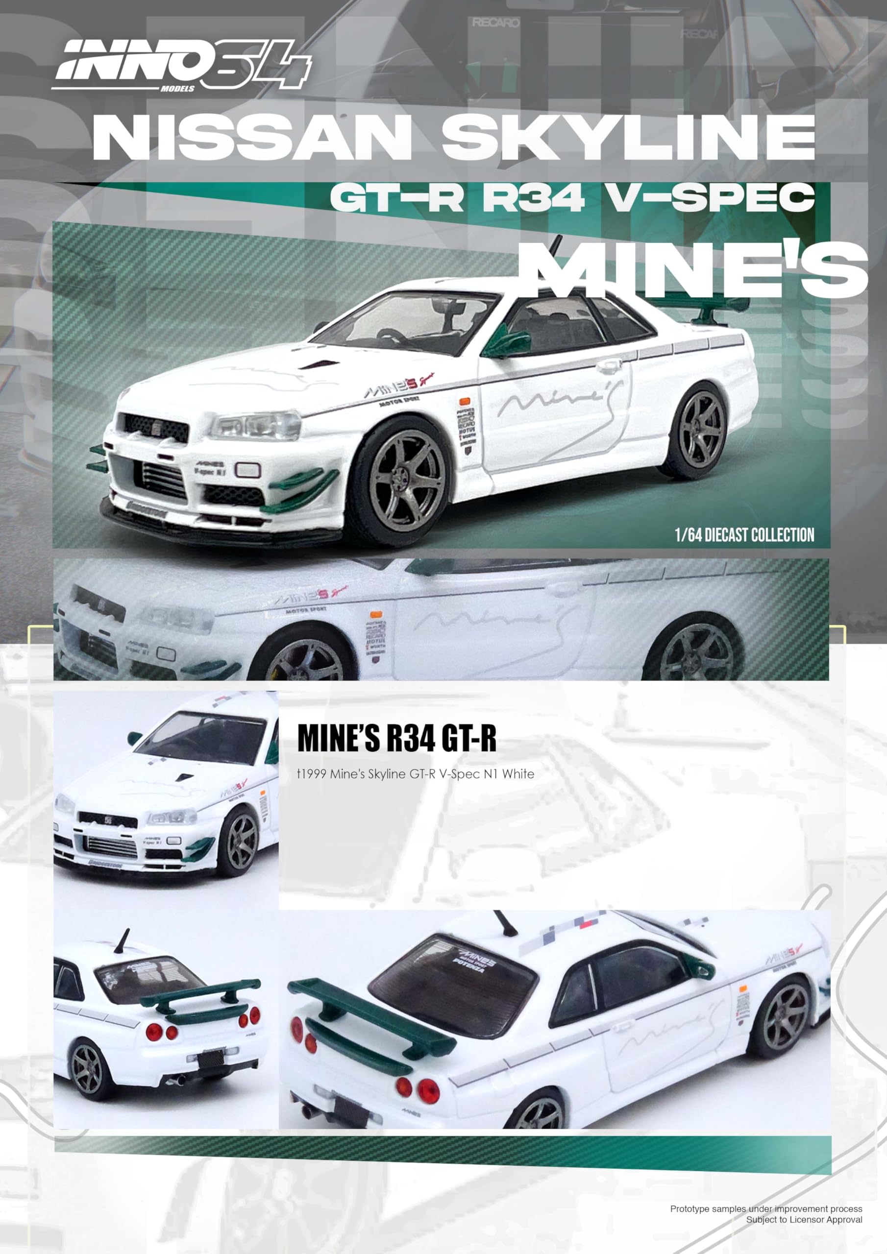 Amazon.com: 1:64 Scale Diecast Model Car Compatible with Inno64
