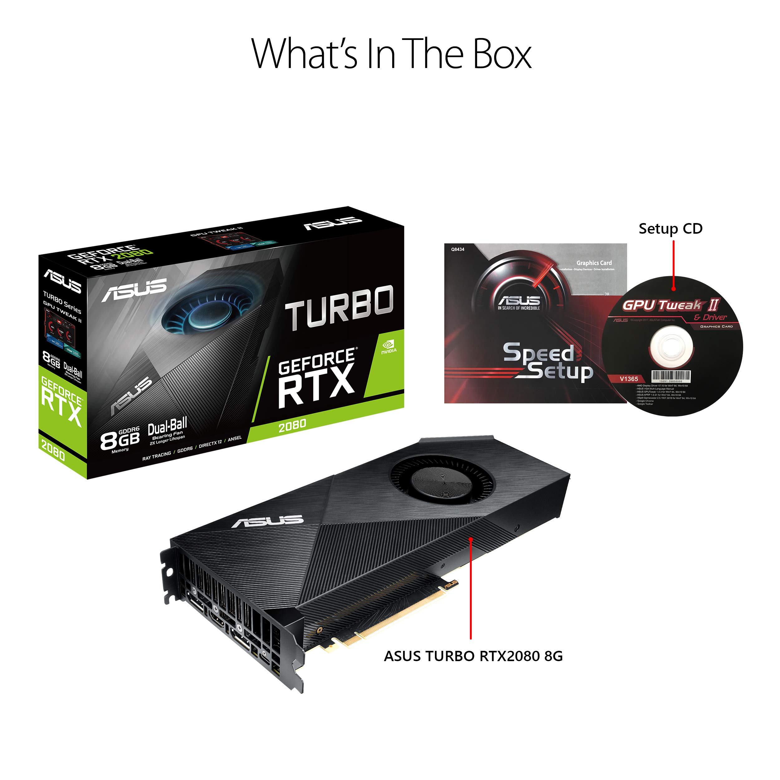 Amazon | ASUS NVIDIA Turbo RTX 2080 8GB GDDR6 HDMI/2DisplayPort