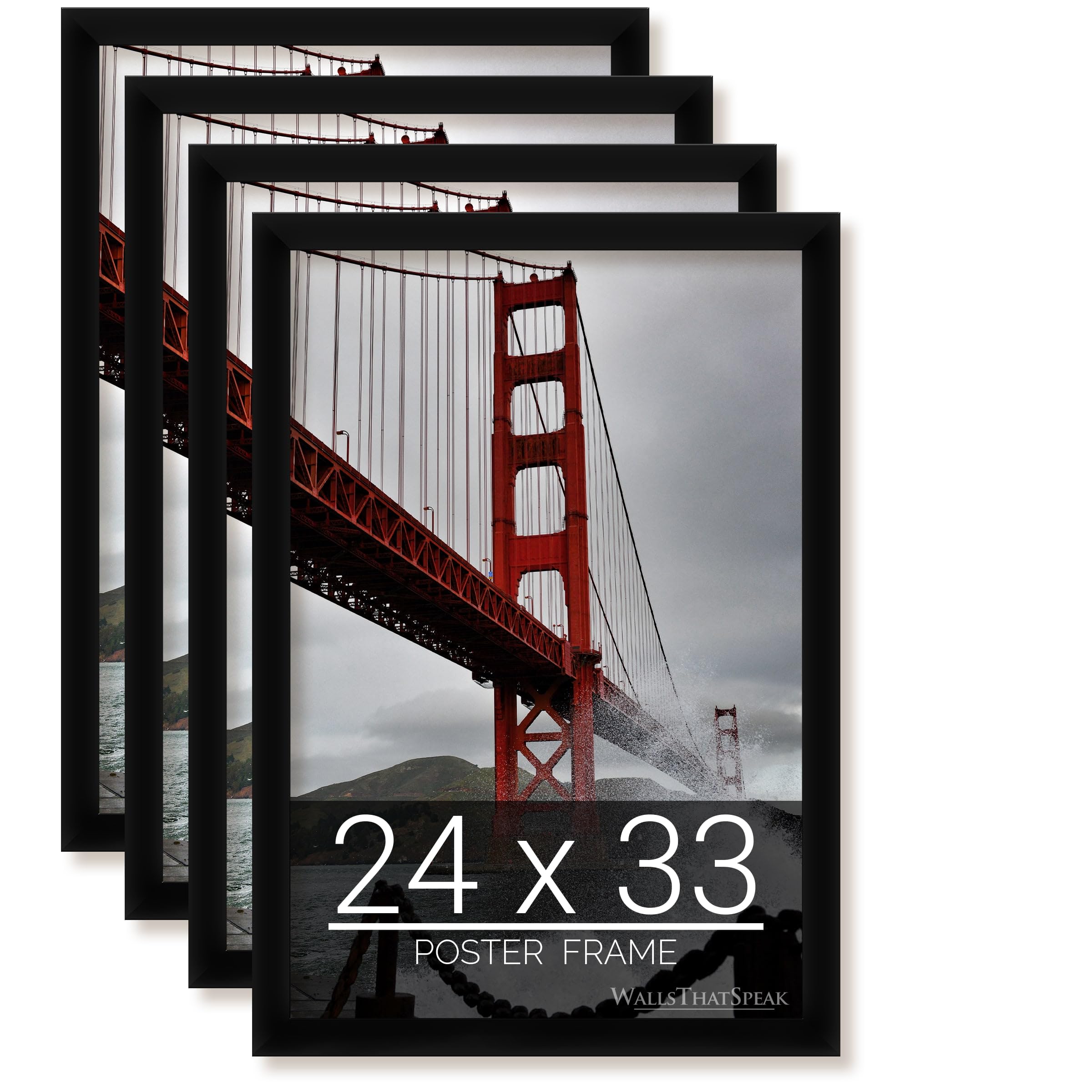 Amazon.com - wallsthatspeak 24x33 Black Picture Frame for Puzzles