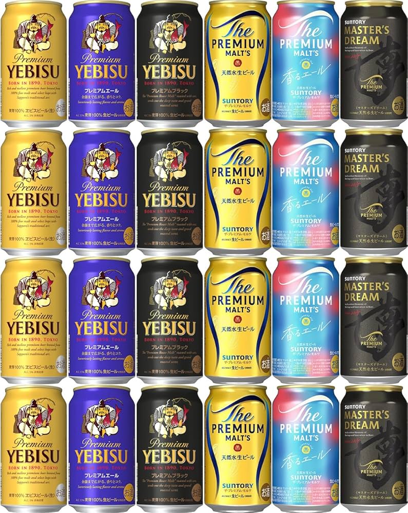 Amazon.co.jp: プレミアムモルツ・ヱビス6種アソート 350ml×24本（6種