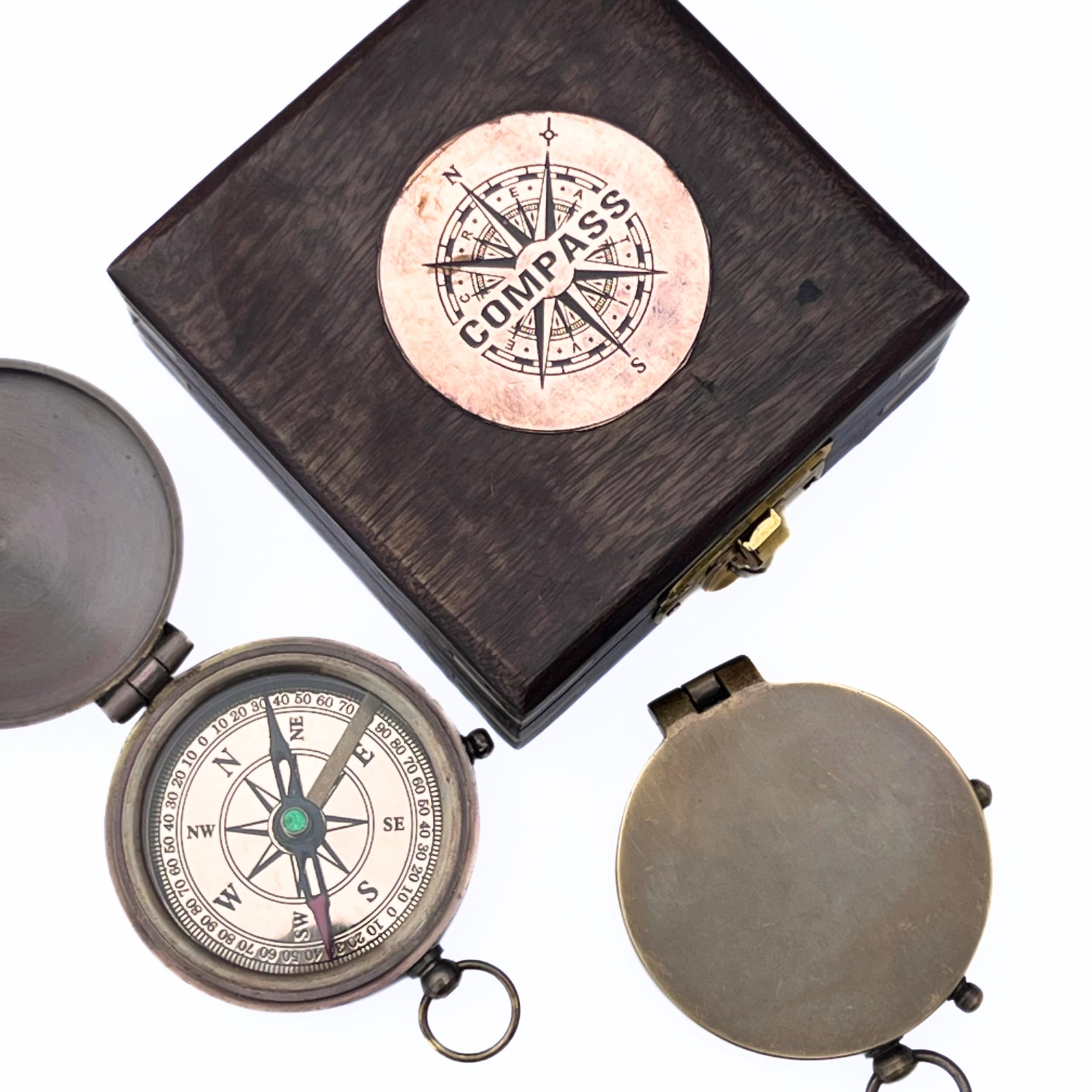 Amazon.co.jp: アンティーク Dollond ロンドン 真鍮コンパス レトロ