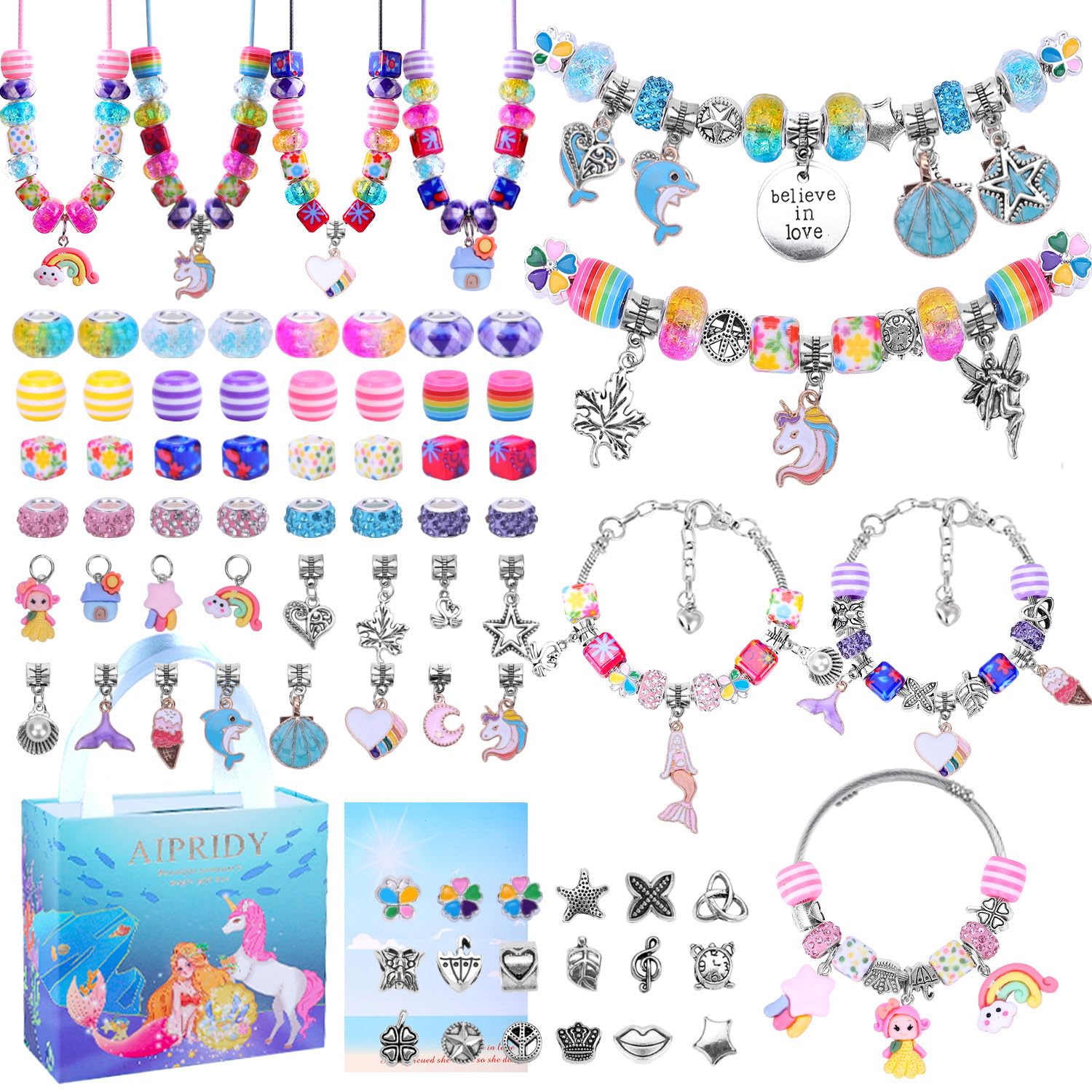 Amazon.com: AIPRIDY Charm Bracelet Making Kit,Unicorn Mermaid